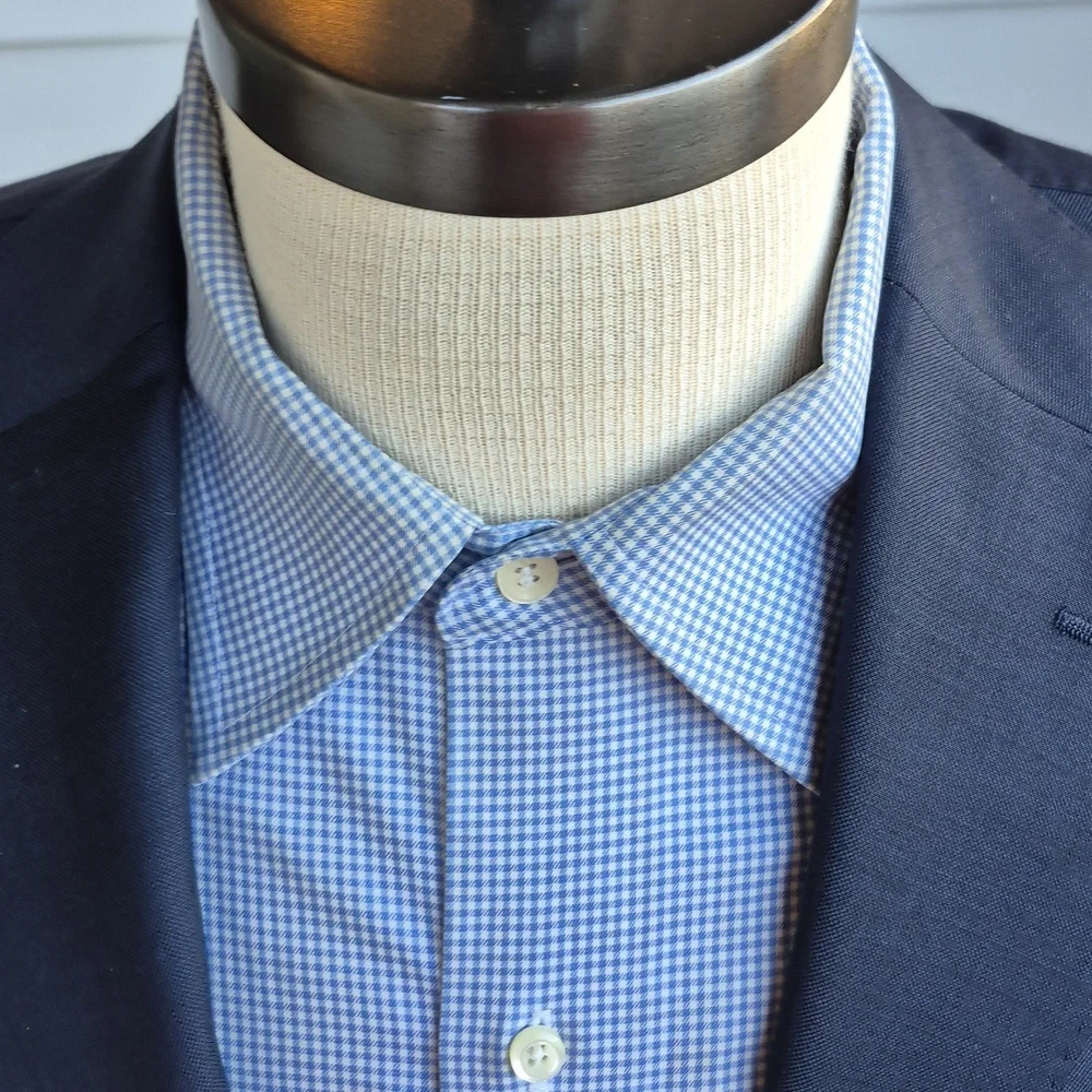 SUITSUPPLY Lazio Dark Navy Weave S110s Wool Mens Sz 36 S Slim Cut Sport Coat - Picture 2 of 9